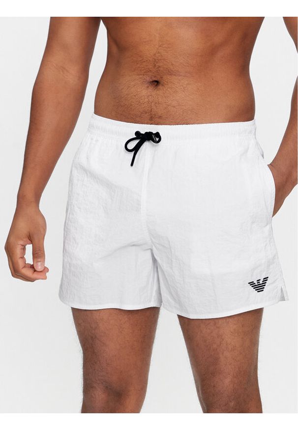 Emporio Armani Underwear Szorty kąpielowe 211756 4R422 00010 Biały Regular Fit. Kolor: biały. Materiał: syntetyk