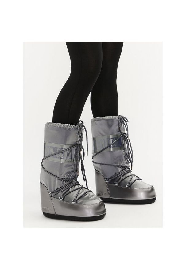 Śniegowce Moon Boot. Kolor: srebrny