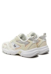 Calvin Klein Jeans Sneakersy Retro Tennis Low Lace Mh Ml Met YW0YW01373 Biały. Kolor: biały. Materiał: skóra #5