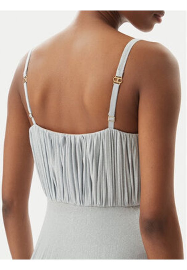 Elisabetta Franchi Sukienka wieczorowa AB-R22-52E2 Błękitny Regular Fit. Kolor: niebieski. Materiał: wiskoza. Styl: wizytowy