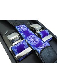 Modini - Świąteczne szelki - płatki śniegu SZ69. Materiał: skóra, guma #1