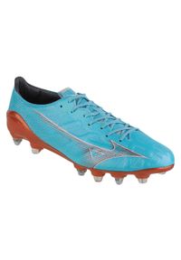 Buty piłkarskie męskie Mizuno Alpha Japan Mix. Zapięcie: sznurówki. Kolor: niebieski. Materiał: materiał, syntetyk. Szerokość cholewki: normalna. Sport: piłka nożna #1