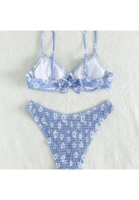 Intica - Bikini push-up plażowe z delikatnymi ramiączkami Salwa. Kolor: niebieski. Materiał: materiał #7