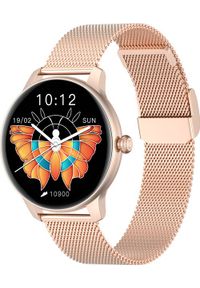 Smartwatch Gino Rossi SW020-1 Różowe złoto (SW020-1). Rodzaj zegarka: smartwatch. Kolor: różowy, złoty, wielokolorowy