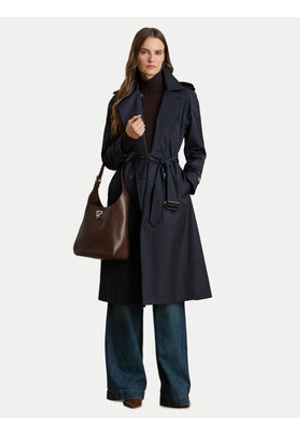 Lauren Ralph Lauren - LAUREN RALPH LAUREN Trencz 297951259004 Granatowy Straight Fit. Kolor: niebieski. Materiał: bawełna