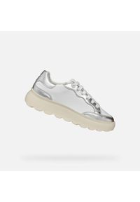 Geox - Buty GEOX D SPHERICA EC4.1 Biały. Kolor: szary, biały, wielokolorowy. Materiał: tkanina, skóra