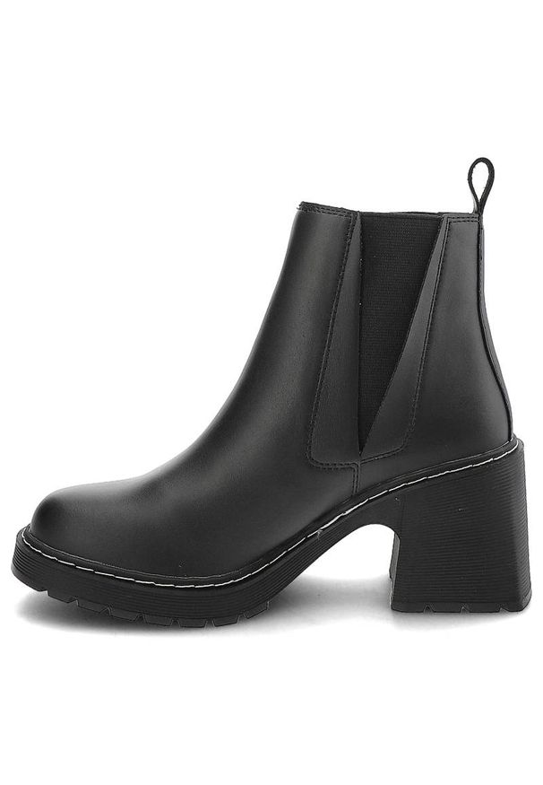 Czarne Botki Artiker Skórzane Buty Na Obcasie. Okazja: na co dzień. Zapięcie: bez zapięcia. Kolor: czarny. Materiał: skóra ekologiczna. Szerokość cholewki: normalna. Obcas: na obcasie. Styl: casual. Wysokość obcasa: średni