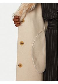 Luisa Spagnoli Płaszcz wełniany Supplica 541206 Beżowy Regular Fit. Kolor: beżowy. Materiał: syntetyk #6