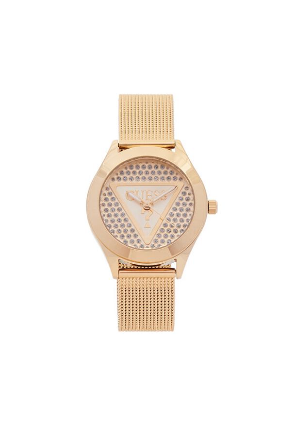 Guess Zegarek Glitz Plaque GW0835L2 Złoty. Kolor: złoty