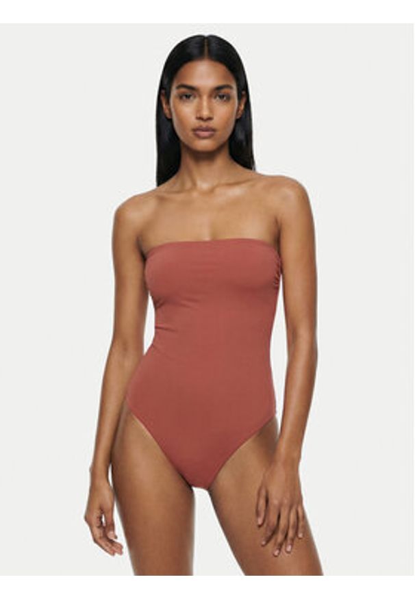 Calvin Klein Swimwear Strój kąpielowy LV00Q62709 Różowy. Kolor: różowy. Materiał: syntetyk