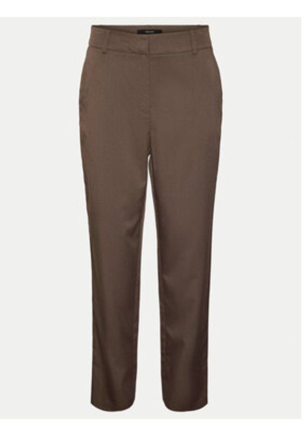 Vero Moda Chinosy Nila 10320940 Brązowy Tapered Fit. Kolor: brązowy. Materiał: syntetyk