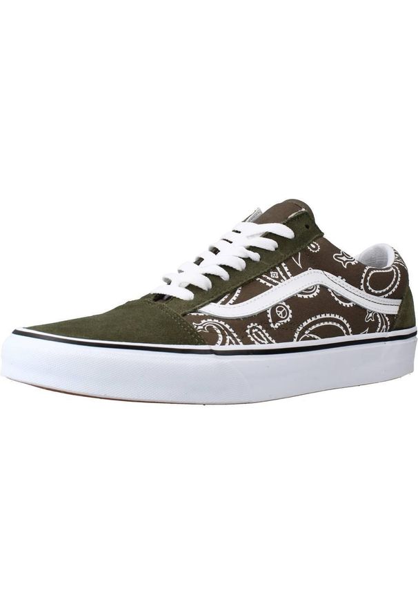 Tenisówki Vans Model Uaold Skool Kolor Zielony. Kolor: zielony. Materiał: tkanina, skóra