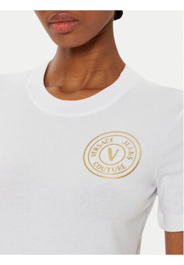 Versace Jeans Couture Sukienka codzienna 78HAOT00 Biały Slim Fit. Okazja: na co dzień. Kolor: biały. Materiał: bawełna. Typ sukienki: proste. Styl: casual