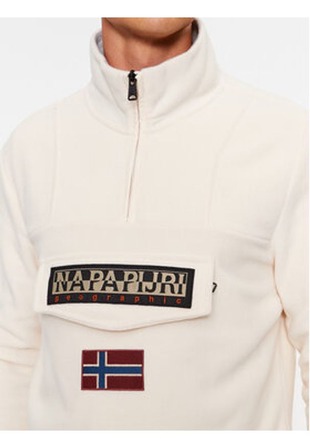Napapijri Polar NP0A4HMZ Beżowy Regular Fit. Kolor: beżowy. Materiał: syntetyk, polar