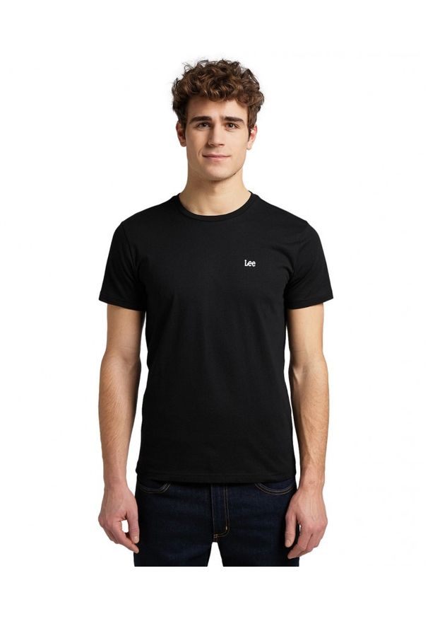 Lee - MĘSKA KOSZULKA LEE DWUPAK ZESTAW CREW CZARNY/SZARY 112142481. Kolor: szary, wielokolorowy, czarny