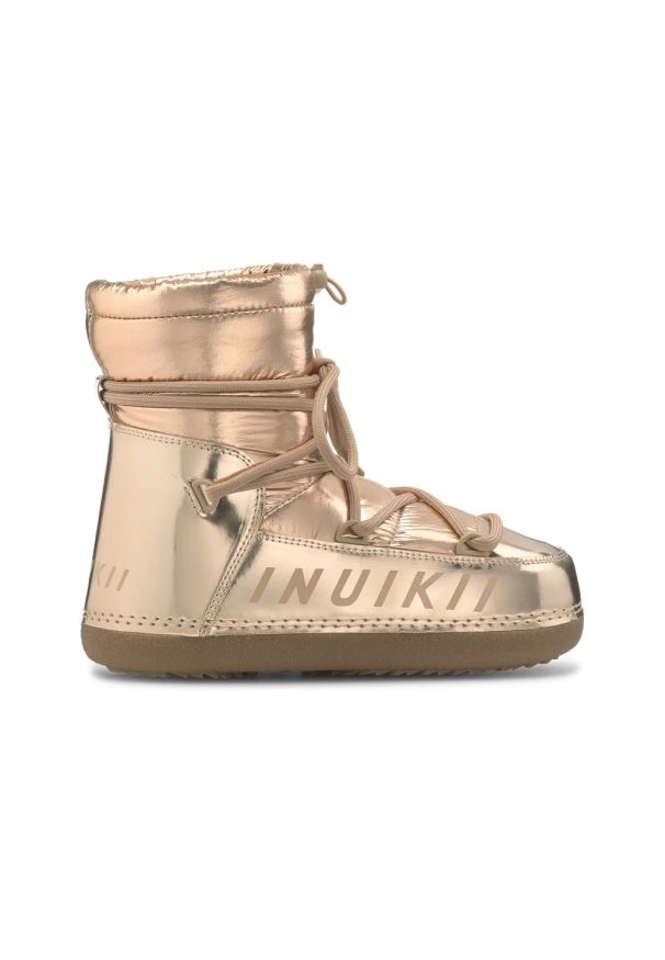 Inuikii - INUIKII MOUNTAIN METALLIC Śniegowce damskie. Okazja: na spacer. Zapięcie: sznurówki. Kolor: złoty. Materiał: wełna, skóra. Sezon: zima. Styl: elegancki