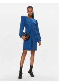 Hugo - HUGO Sukienka codzienna Kaminna 50504499 Niebieski Regular Fit. Okazja: na co dzień. Kolor: niebieski. Materiał: wiskoza. Typ sukienki: proste. Styl: casual #2