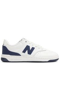 Buty New Balance BB80BLL - białe. Kolor: biały. Materiał: guma, skóra, syntetyk, materiał. Szerokość cholewki: normalna