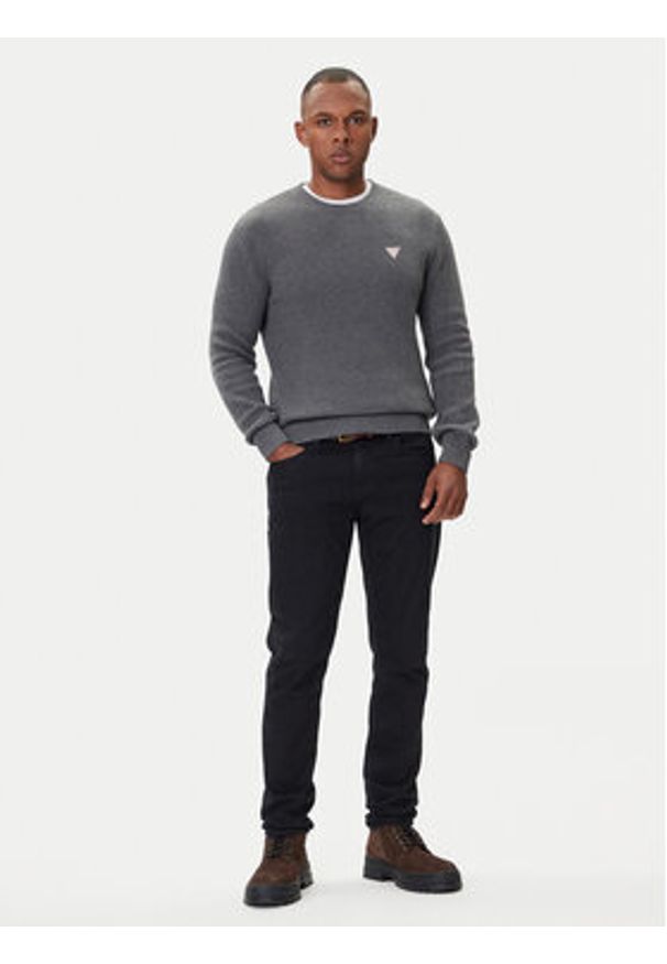 Guess Sweter M4BR30 Z3HM1 Szary Regular Fit. Kolor: szary. Materiał: bawełna