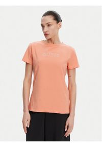 Guess T-Shirt V3BI11 J1314 Pomarańczowy Regular Fit. Kolor: pomarańczowy. Materiał: bawełna