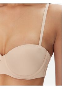 TOMMY HILFIGER - Tommy Hilfiger Biustonosz bardotka UW0UW05378 Beżowy. Kolor: beżowy. Materiał: syntetyk #4