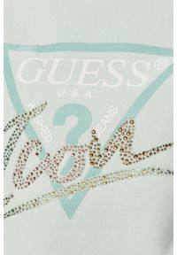Guess - GUESS Miętowa damska bluza Icon, Rozmiar L. Kolor: zielony #3
