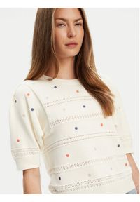 United Colors of Benetton - United Colors Of Benetton Sweter 10C1E10DO Beżowy Regular Fit. Kolor: beżowy. Materiał: bawełna #4