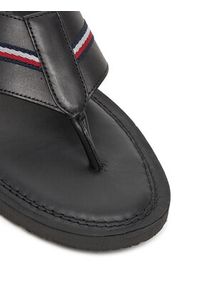TOMMY HILFIGER - Tommy Hilfiger Japonki Core Hilfiger Toe Post Lh Sandal FM0FM05416 Czarny. Kolor: czarny. Materiał: skóra #3