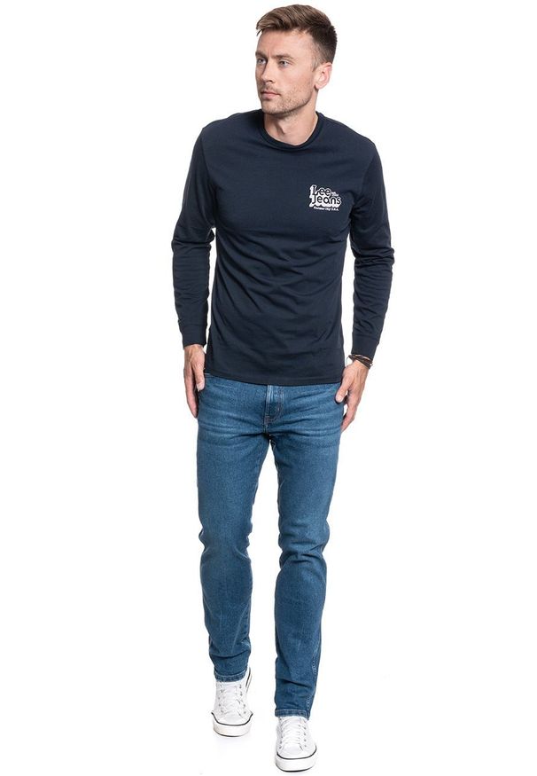 Lee - MĘSKA KOSZULKA LONGSLEVE LEE LS 70S LOGO TEE SKY CAPTAIN L62OFQHY 112114758
