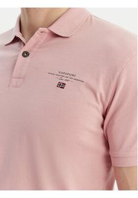 Napapijri Polo Elbas NP0A4GB4 Różowy Regular Fit. Typ kołnierza: polo. Kolor: różowy. Materiał: bawełna #4