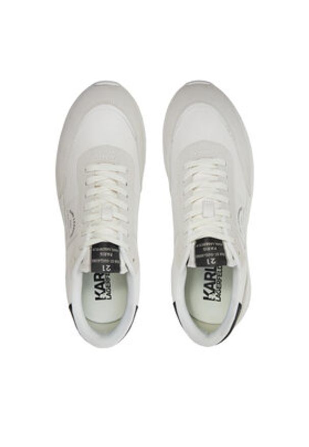 Karl Lagerfeld - KARL LAGERFELD Sneakersy KL53638 Biały. Kolor: biały. Materiał: skóra