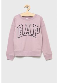 GAP bluza dziecięca kolor fioletowy z nadrukiem. Kolor: fioletowy. Wzór: nadruk #1