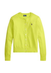 Polo Ralph Lauren Kardigan 211971871502 Zielony Slim Fit. Typ kołnierza: polo. Kolor: zielony. Materiał: bawełna #4