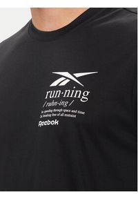 Reebok T-Shirt Run Graphic 100075314 Czarny Relaxed Fit. Kolor: czarny. Materiał: syntetyk #4