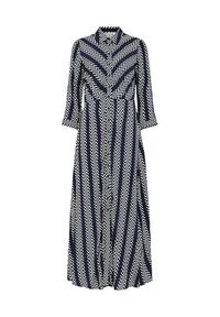 YAS Sukienka koszulowa Savanna 26022663 Granatowy Loose Fit. Kolor: niebieski. Materiał: wiskoza. Typ sukienki: koszulowe #6