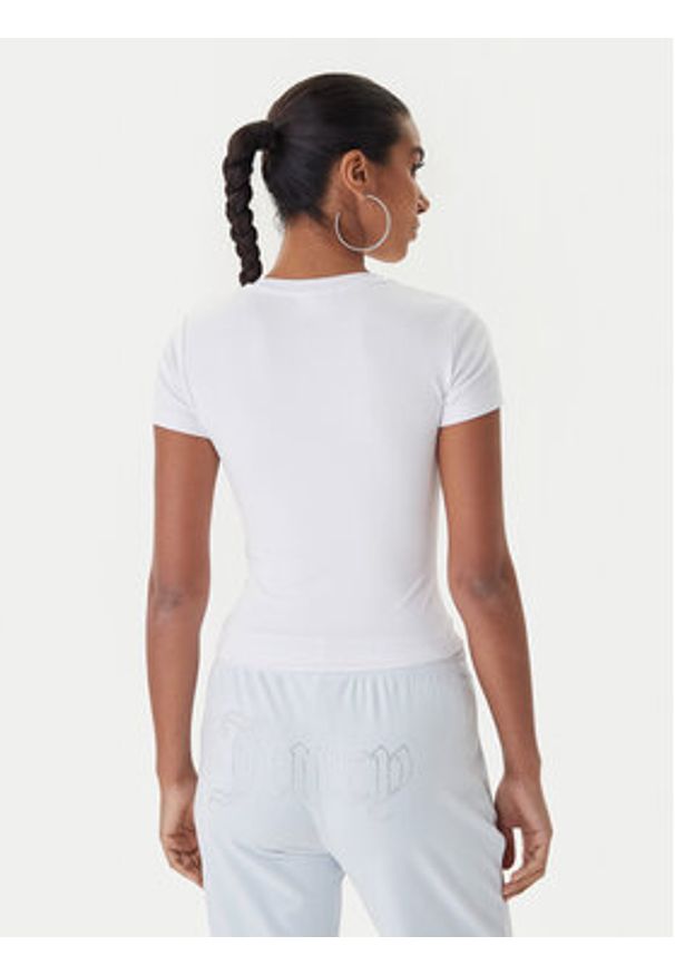 Juicy Couture T-Shirt Esme JCWCT225323 Biały Slim Fit. Kolor: biały