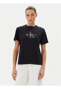 Calvin Klein Jeans T-Shirt Hero LV047B865G Czarny Regular Fit. Kolor: czarny. Materiał: bawełna