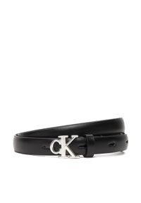 Calvin Klein Pasek Damski LV04F7055G Czarny. Kolor: czarny. Materiał: skóra