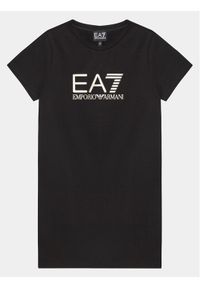 EA7 Emporio Armani Sukienka letnia 3DFA53 FJ01Z 0200 Czarny Regular Fit. Kolor: czarny. Materiał: bawełna. Sezon: lato