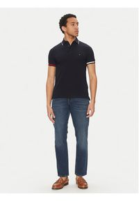 TOMMY HILFIGER - Tommy Hilfiger Polo Flag Cuff MW0MW38458 Granatowy Slim Fit. Typ kołnierza: polo. Kolor: niebieski. Materiał: bawełna #5