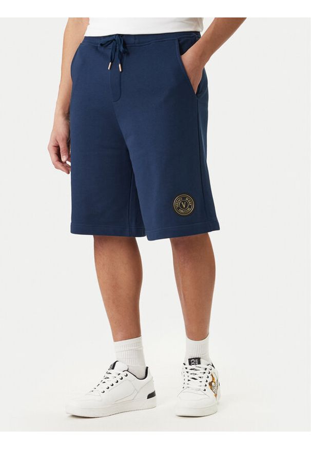 Versace Jeans Couture Szorty sportowe 80GADT03 CF01T Granatowy Regular Fit. Kolor: niebieski. Materiał: bawełna. Styl: sportowy