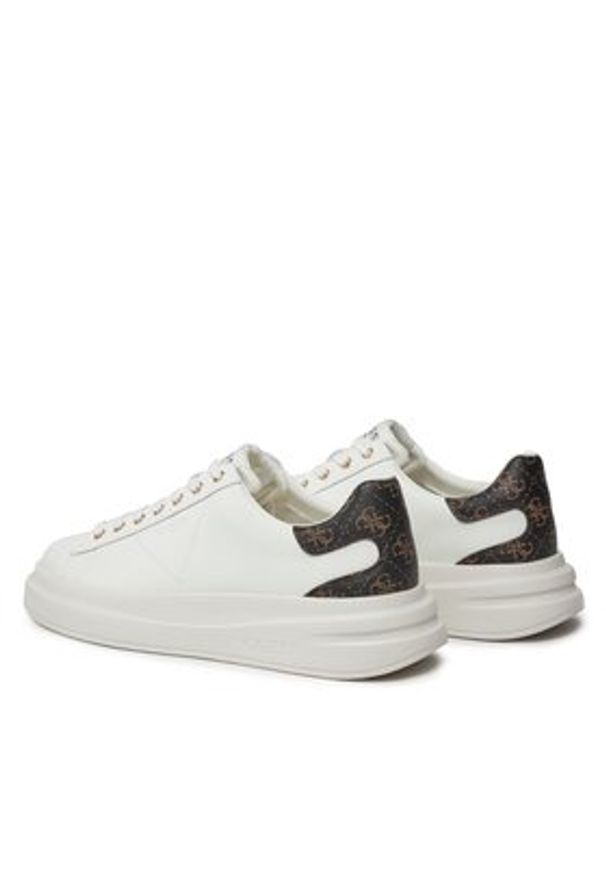 Guess Sneakersy Elba FMPVIB LEA12 Biały. Kolor: biały. Materiał: skóra