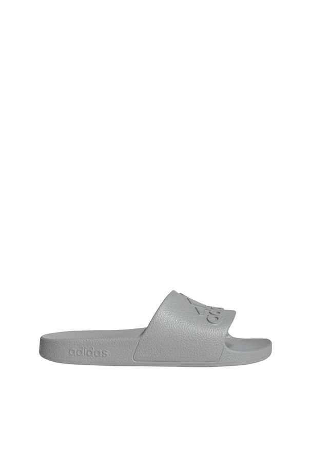 Klapki basenowe dla dorosłych Adidas Adilette Aqua. Kolor: szary. Wzór: gładki. Styl: sportowy