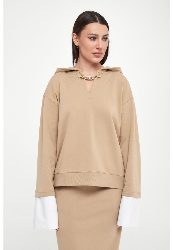 Twinset Milano - Bluza damska z kapturem TWINSET. Typ kołnierza: kaptur
