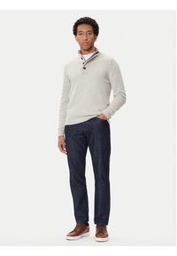 Barbour Sweter Patch Half Zip MKN0585BE14 Beżowy Regular Fit. Kolor: beżowy. Materiał: wełna #3