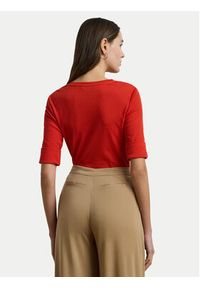 Lauren Ralph Lauren - LAUREN RALPH LAUREN Bluzka 200815843008 Czerwony Slim Fit. Kolor: czerwony. Materiał: bawełna #3