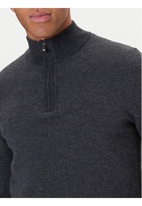 BOSS Sweter H-Hettore 50549976 Czarny Regular Fit. Kolor: czarny. Materiał: wełna