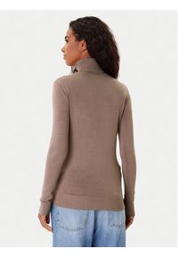 Guess Golf W5BR39 Z2NQ2 Brązowy Regular Fit. Typ kołnierza: golf. Kolor: brązowy. Materiał: wiskoza #4