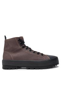 Calvin Klein Jeans Trapery Lugged Hybrid High Laceup Auth YM0YM01092 Brązowy. Kolor: brązowy. Materiał: skóra, zamsz #1
