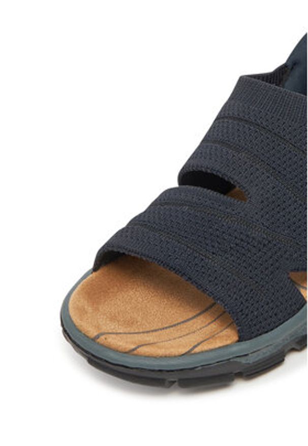 Rieker Sandały 68895-14 Granatowy. Kolor: niebieski. Materiał: materiał